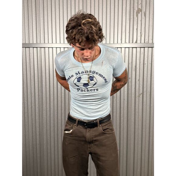 Vintage 70s Style Single Stitch Waste Management Baby Tee
